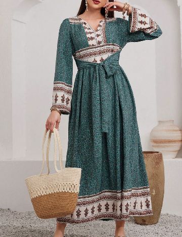 Rochie lunga SHEIN, verde