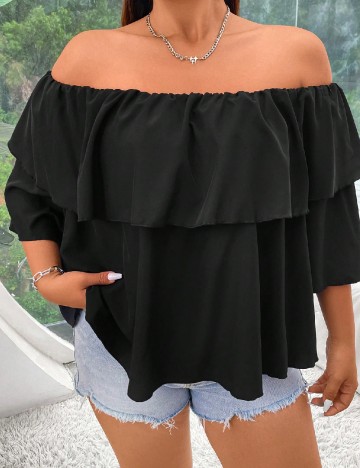 Bluza SHEIN CURVE, negru