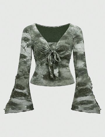Bluza SHEIN CURVE, verde