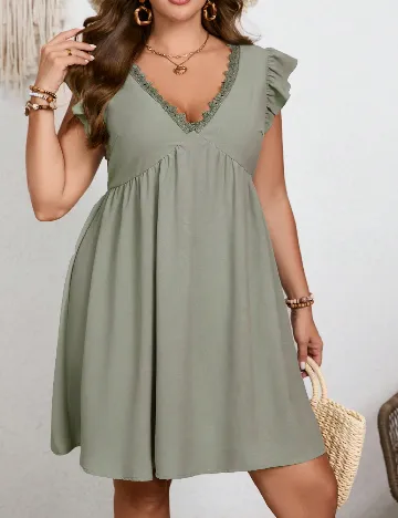 Rochie scurta SHEIN CURVE, verde Verde