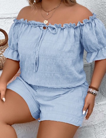Compleu SHEIN CURVE, albastru
