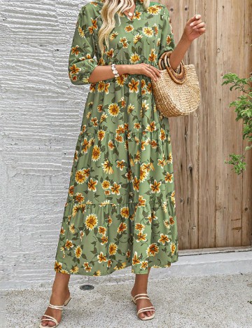 Rochie lunga Emery Rose, verde