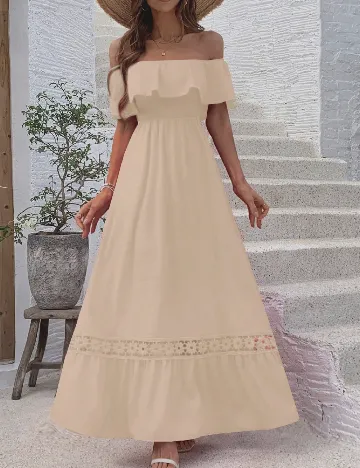 Rochie lunga SHEIN, crem Crem
