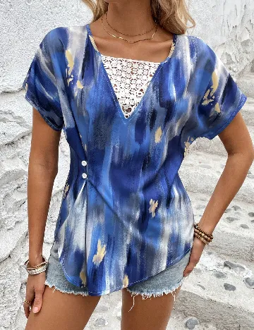 Bluza SHEIN, albastru Albastru