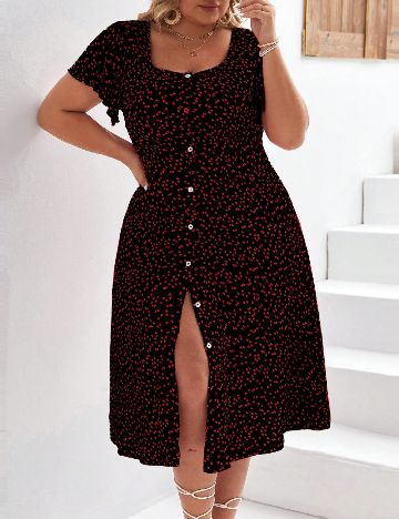 Rochie medie SHEIN CURVE, negru