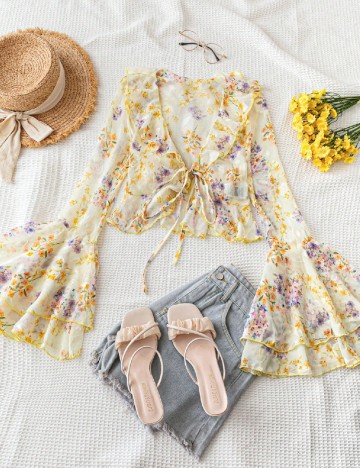 Top SHEIN, galben