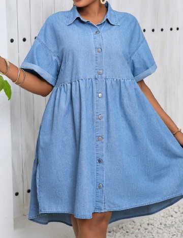 Rochie scurta SHEIN CURVE, albastru