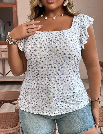Tricou SHEIN CURVE, alb Alb