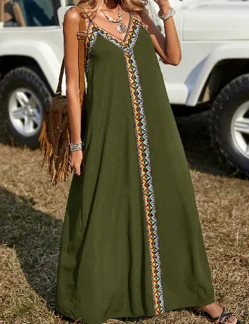 Rochie lunga SHEIN, verde Verde