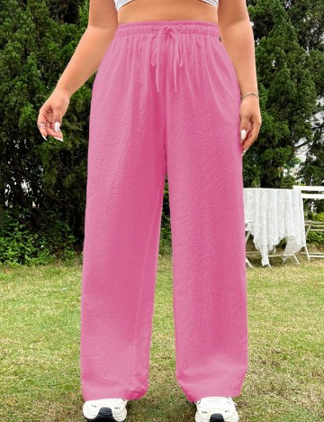 Pantaloni SHEIN CURVE, roz