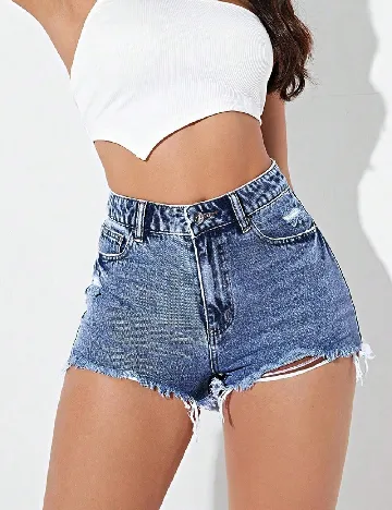 Pantaloni scurti SHEIN, albastru Albastru