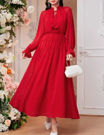 Rochie lunga SHEIN, rosu Roz