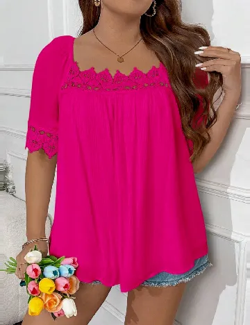 Bluza SHEIN CURVE, roz Roz