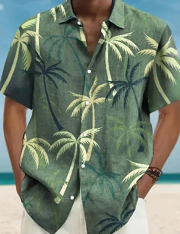 Camasa SHEIN Plus Size Men, verde Verde