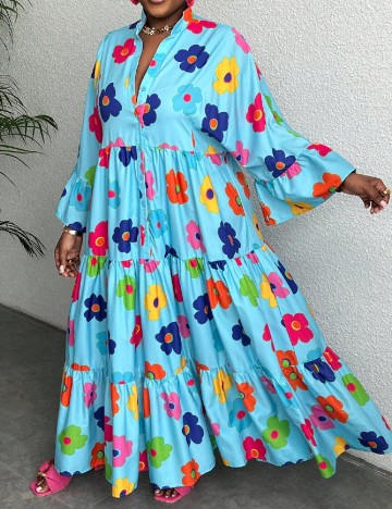 Rochie lunga SHEIN CURVE, mix culori