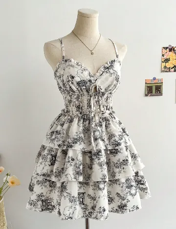 Rochie scurta SHEIN, ecru Alb