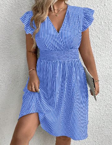 Rochie scurta SHEIN CURVE, albastru