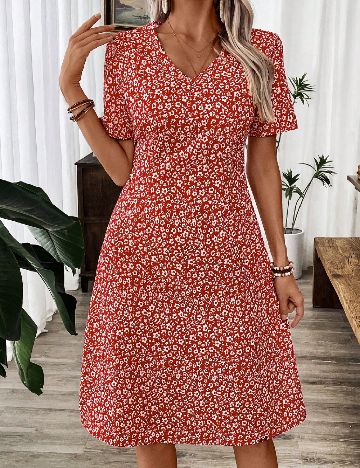 Rochie medie SHEIN, rosu