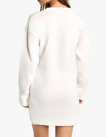 Rochie scurta Boohoo, ecru Alb
