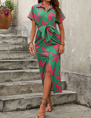 Rochie lunga SHEIN, verde Verde