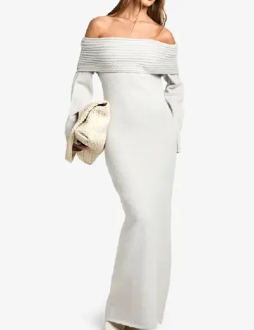 Rochie lunga Boohoo, gri Gri
