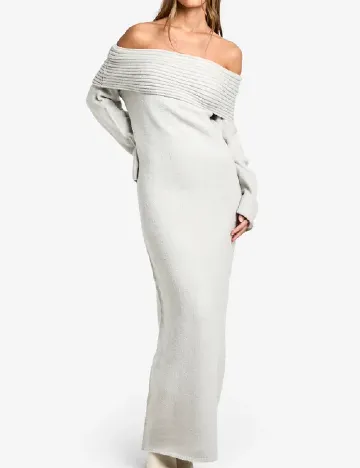 Rochie lunga Boohoo, gri Gri