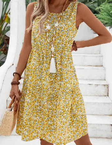 Rochie scurta Emery Rose, floral print Floral print
