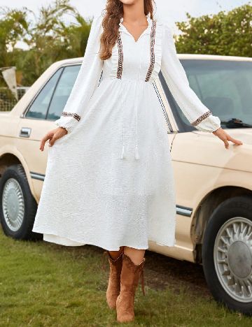 Rochie medie SHEIN, alb