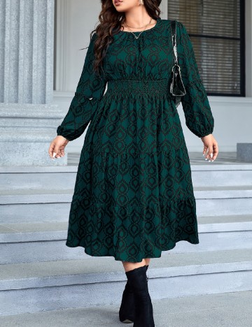 Rochie medie SHEIN CURVE, verde