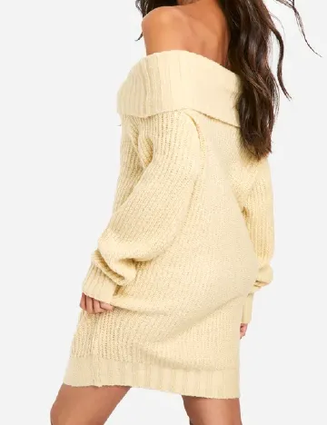 Rochie scurta Boohoo, crem Crem