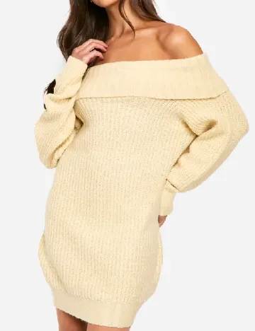 Rochie scurta Boohoo, crem Crem