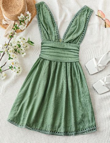 Rochie scurta SHEIN, verde