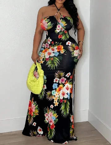 Rochie lunga SHEIN CURVE, negru Negru