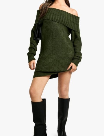 Rochie scurta Boohoo, verde