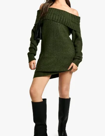 Rochie scurta Boohoo, verde Verde