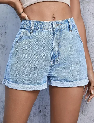 Pantaloni scurti SHEIN, albastru Albastru