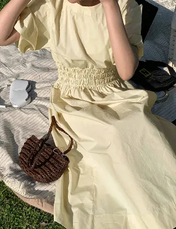 Rochie lunga Dazy, crem Crem