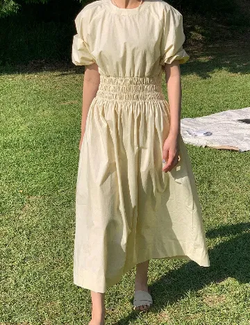Rochie lunga Dazy, crem Crem
