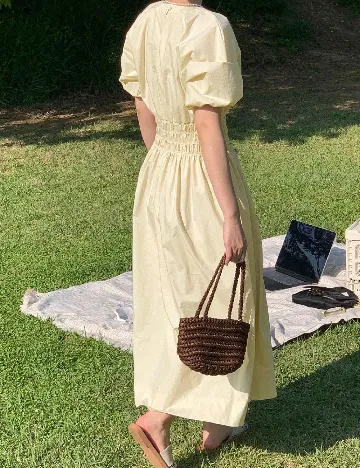 Rochie lunga Dazy, crem Crem