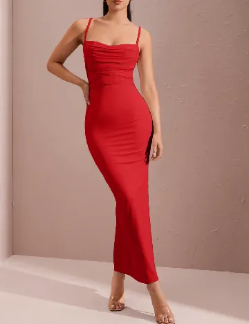 Rochie lunga SHEIN, rosu Rosu
