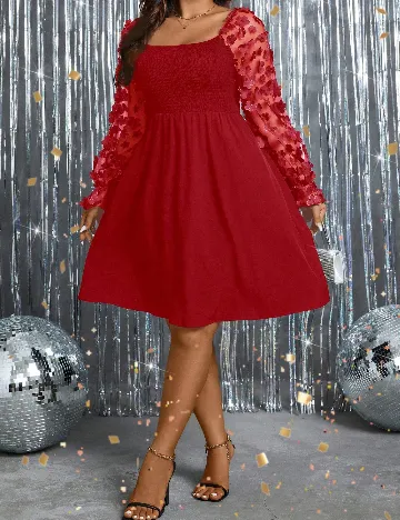 Rochie scurta SHEIN CURVE, rosu Rosu