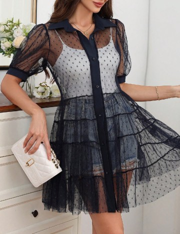 Rochie scurta SHEIN, bleumarin