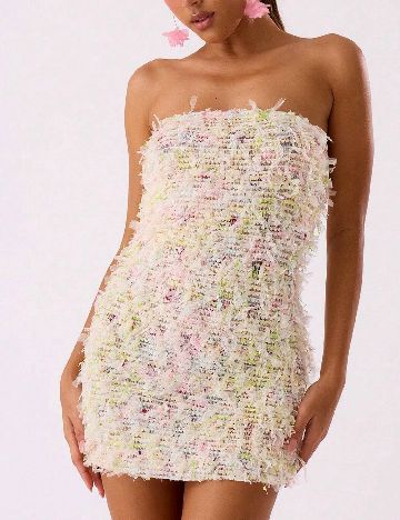 Rochie scurta Musera, crem