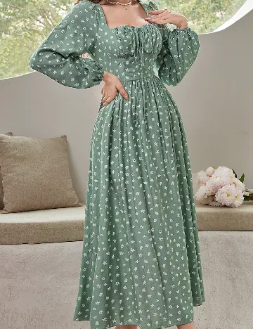 Rochie lunga SHEIN, verde Verde