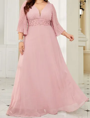 Rochie lunga UNITHORSE Plus Size, roz Roz