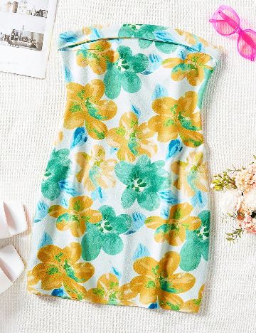 Rochie scurta SHEIN, floral print