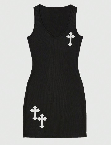 Rochie scurta Romwe, negru