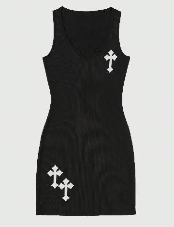 Rochie scurta Romwe, negru Negru
