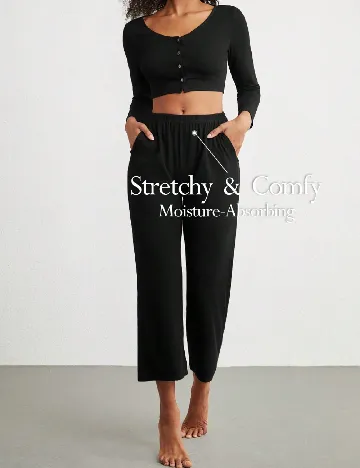 Pijama SHEIN, negru Negru