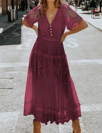 Rochie lunga SHEIN, visiniu Rosu
